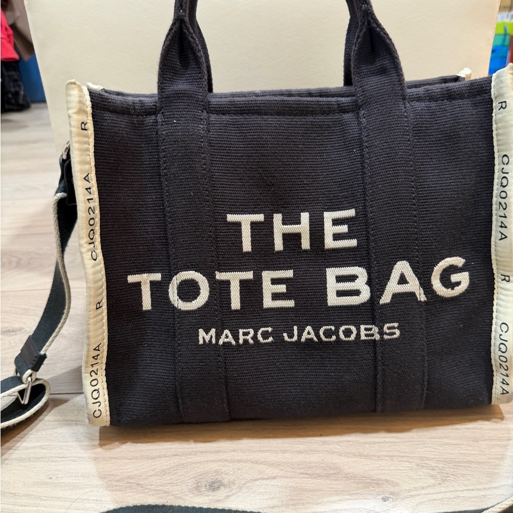 Marc Jacobs Black Canvas Tote Bag